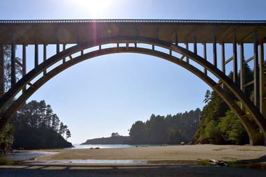 San Gregorio Creek empties