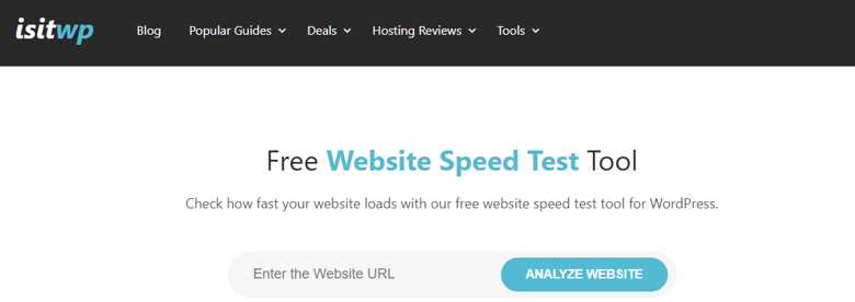 IsItWP Website Speed Test Tool